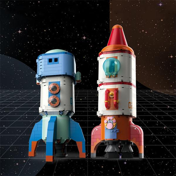 Rocket Model Building Blocks Set