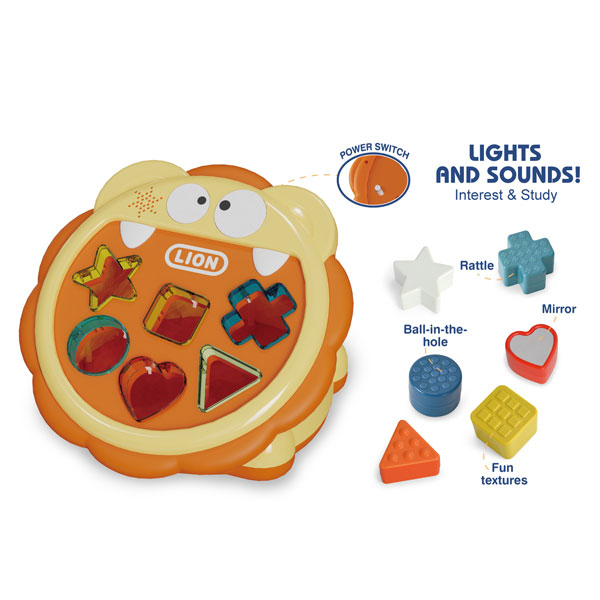 Geometric shape educational musical toys for baby light and sound