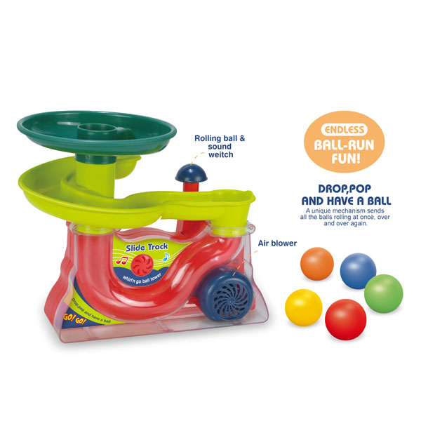 Montessori toys rolling tracking ball run game with plastic ocean ball