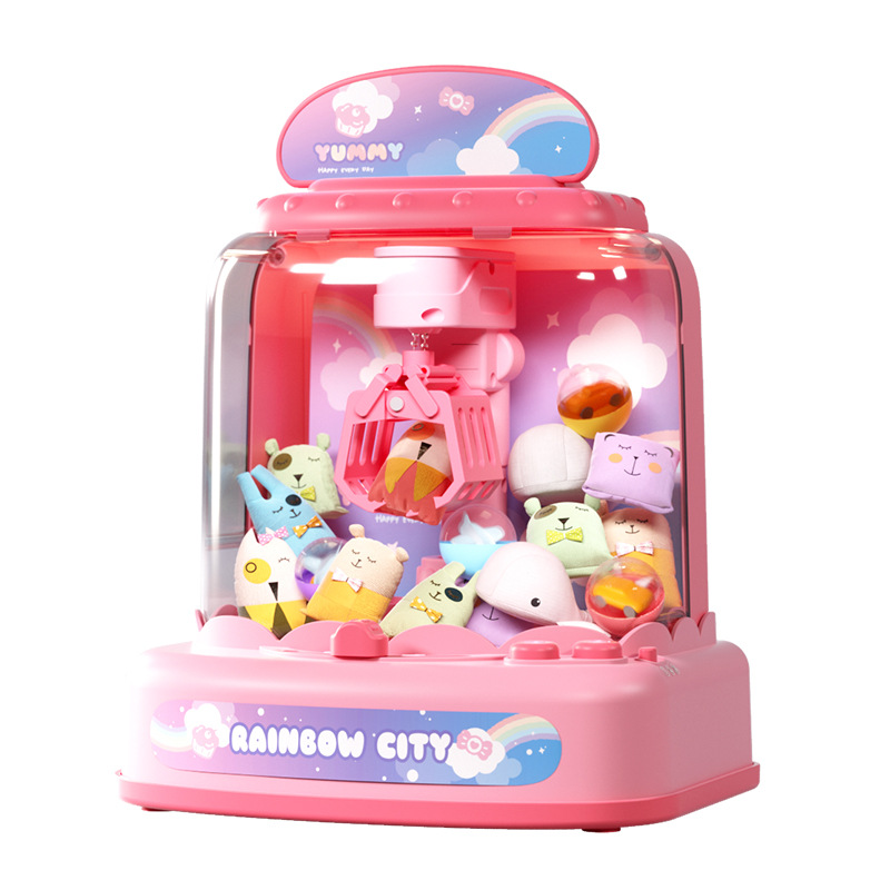 Multiple function kids doll claw machine toy plastic play house toy