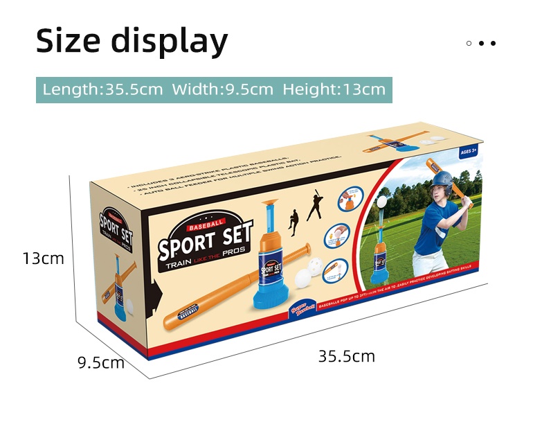 2 in 1 indoor outdoor plastic sports toy backyard training baseball launcher kid baseball toys for kids